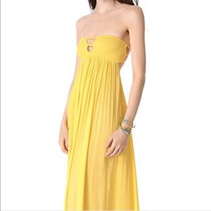 Indah flamingo yellow maxi dress